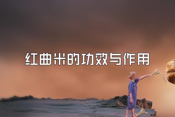 红曲米的功效与作用