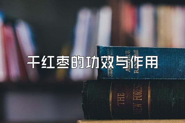 干红枣的功效与作用