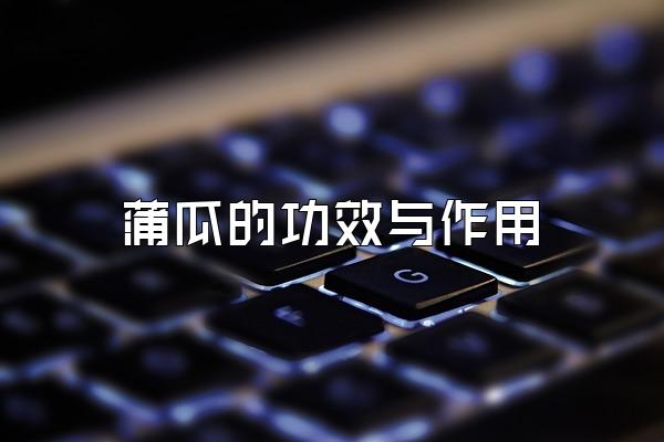 蒲瓜的功效与作用