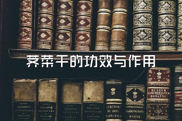 荠菜干的功效与作用